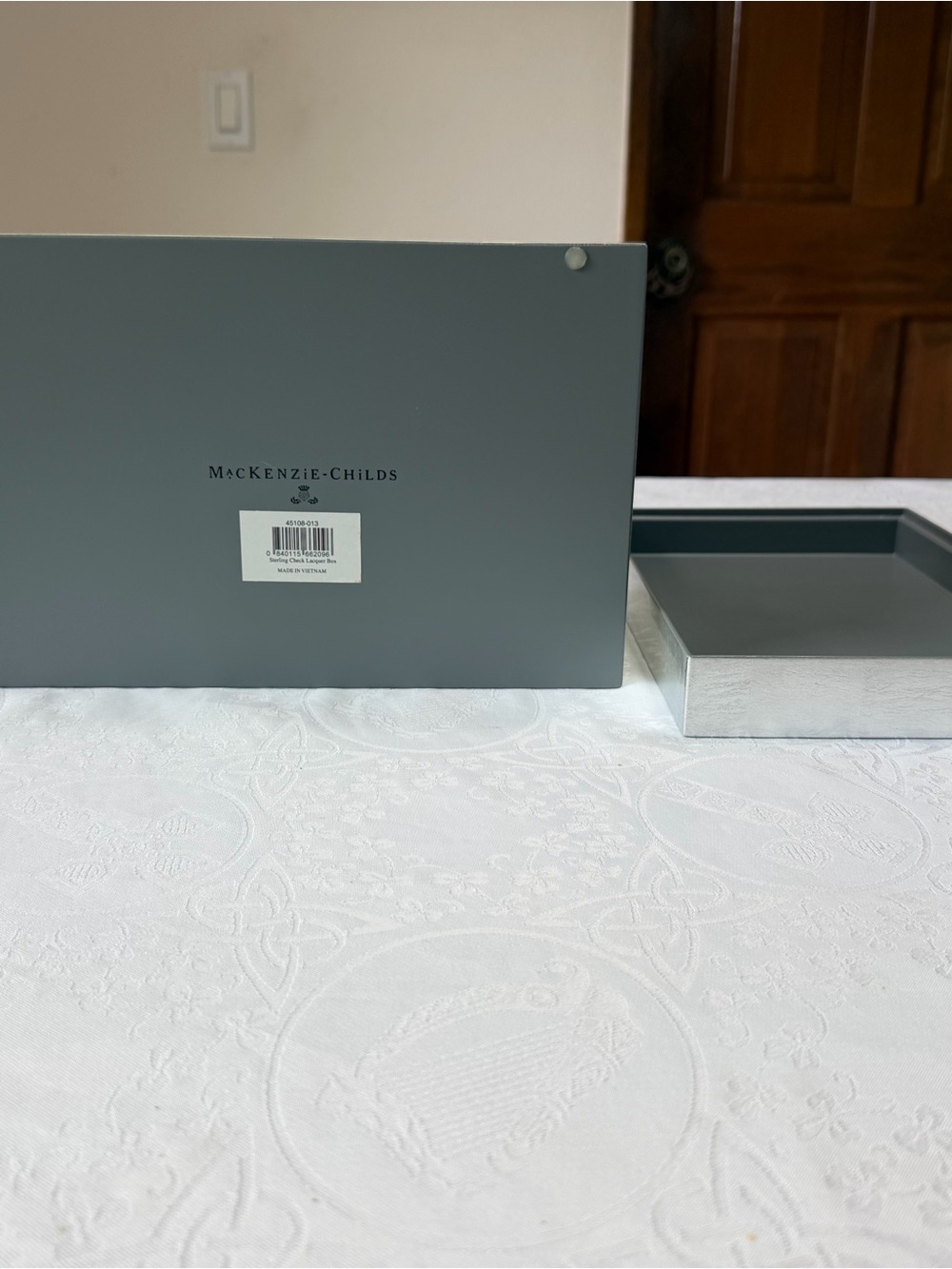 MacKenzie-Childs Sterling Check Lacquer Box - Picture 8 of 8